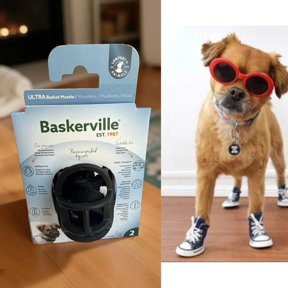 NWT Pet Life Extreme-Skater shoes Pet Sneaker and Baskerville Muzzle